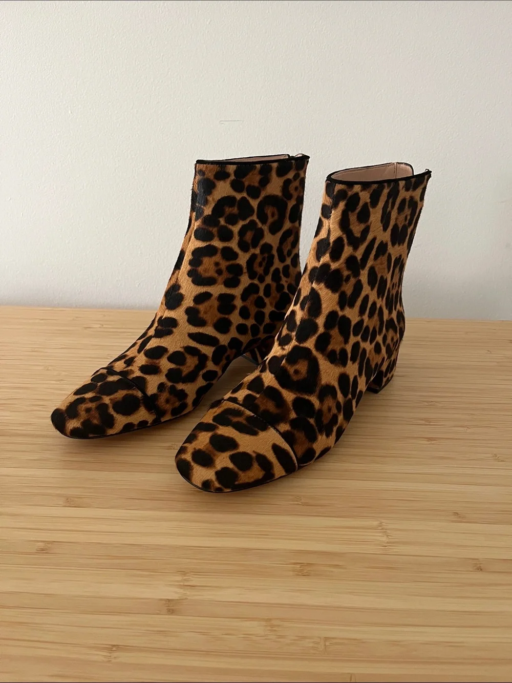 J.Crew Leopard Print Women's Ankle Boots  with box